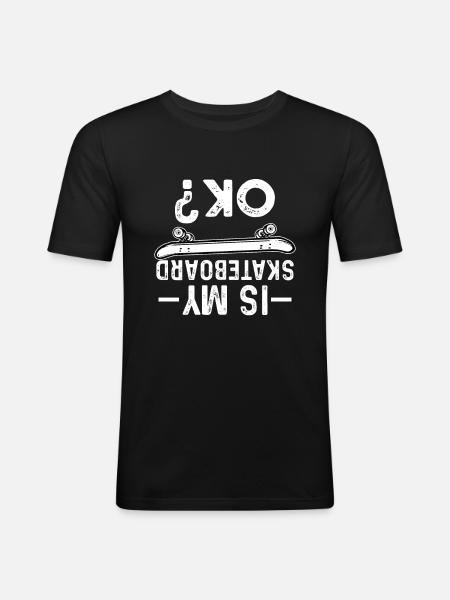 Skateboarding Skateboard - Men's Slim Fit T-Shirt - black