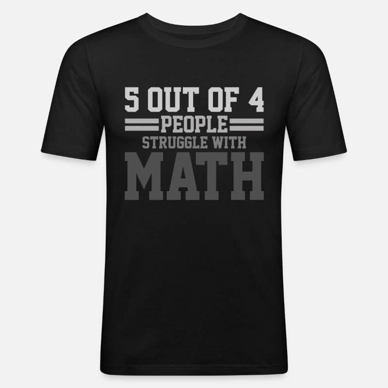 Mathelehrer - Männer Slim Fit T-Shirt - Schwarz