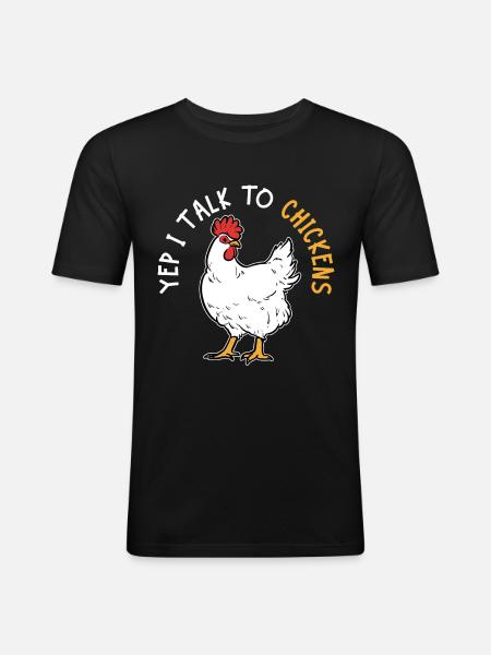 chicken - Men's Slim Fit T-Shirt - black