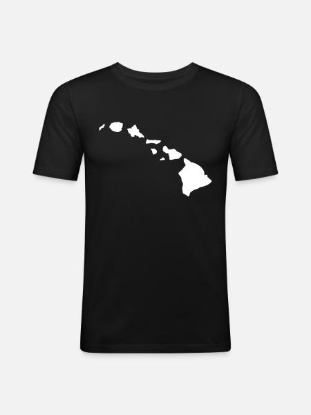Hawaii - T-shirt près du corps Homme - noir
