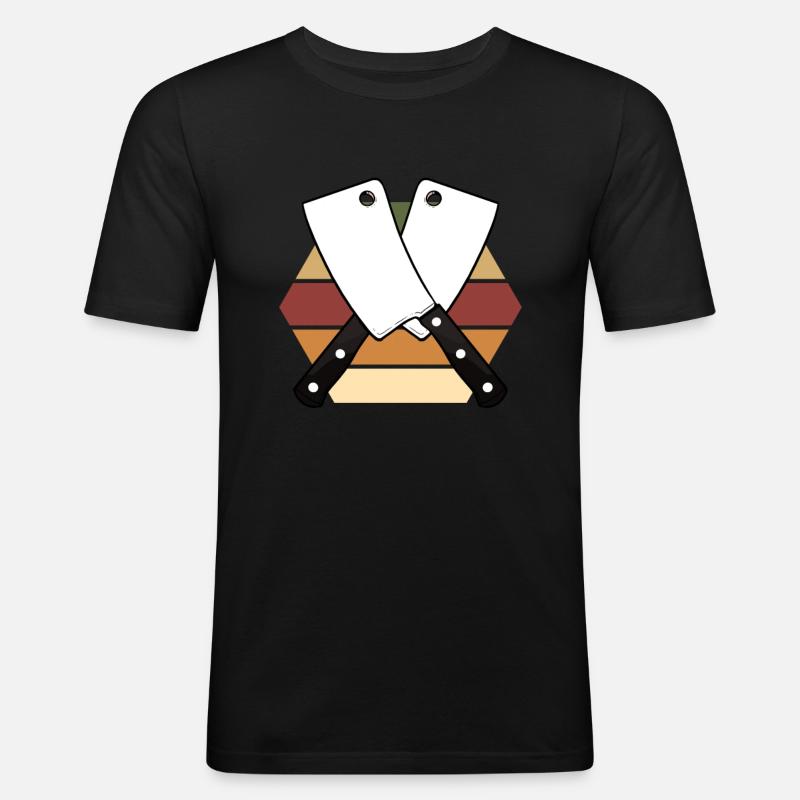 Metzger - Männer Slim Fit T-Shirt - Schwarz