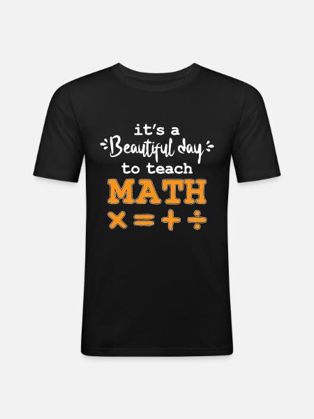 math teacher - Men's Slim Fit T-Shirt - black