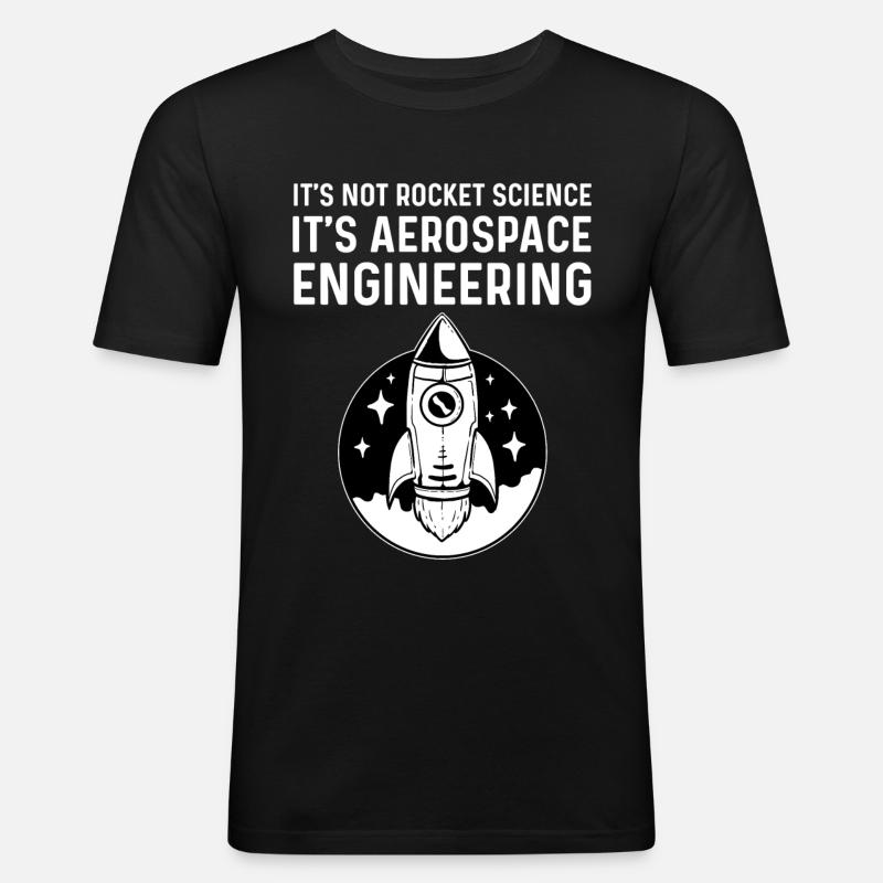 Luft- und Raumfahrttechnik - Männer Slim Fit T-Shirt - Schwarz