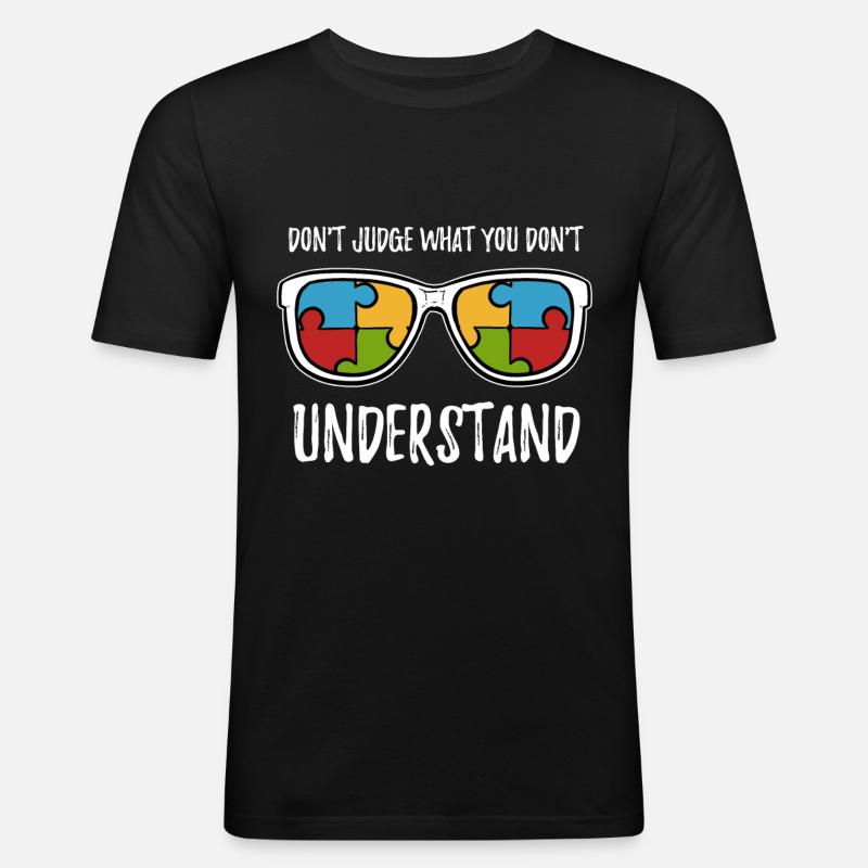 Autismus - Männer Slim Fit T-Shirt - Schwarz