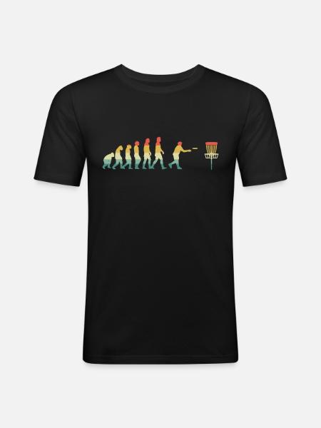 Disc golf - Men's Slim Fit T-Shirt - black