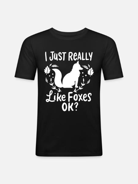 Fox foxes - Men's Slim Fit T-Shirt - black