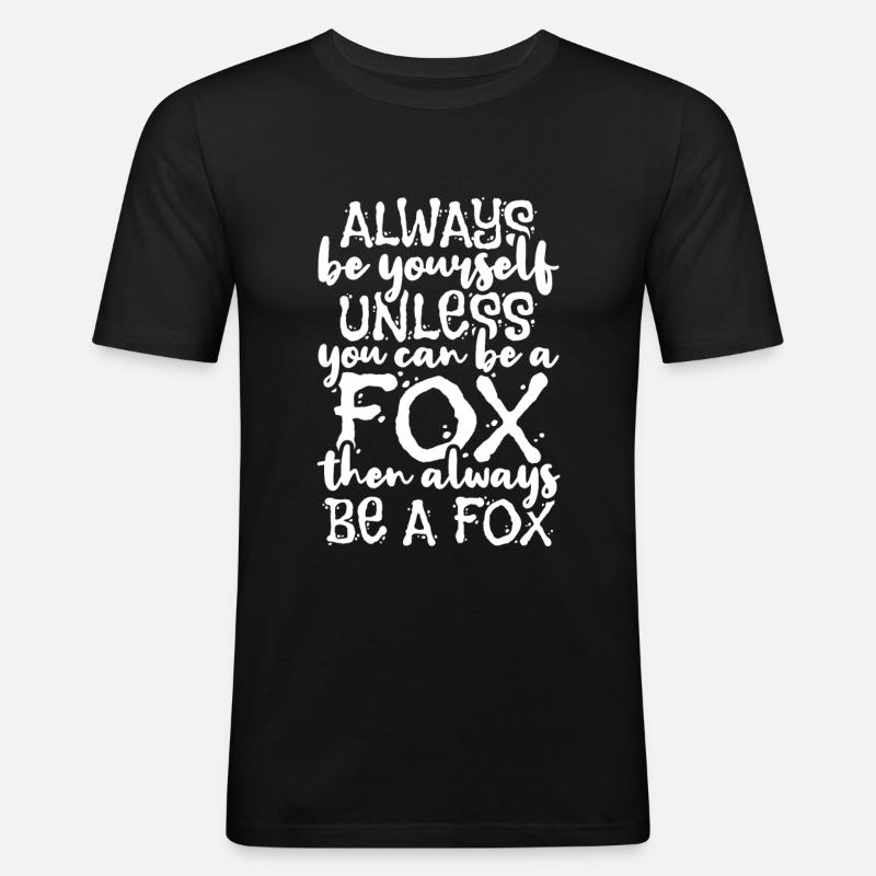 Foxes Fox - Herre Slim Fit T-Shirt - sort