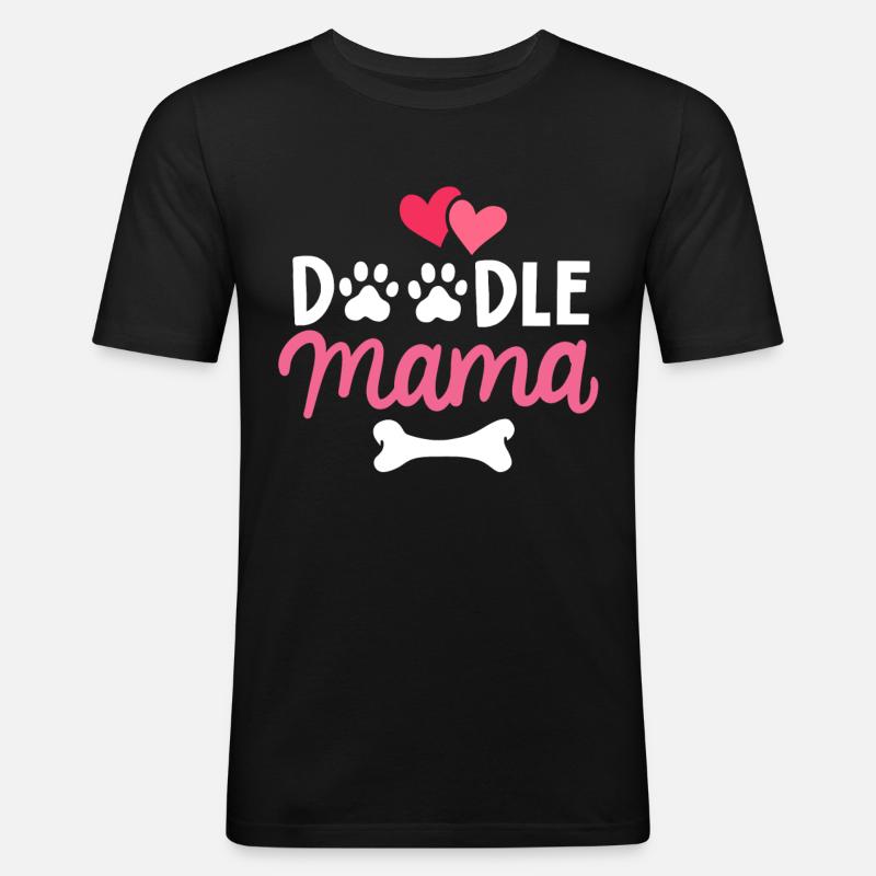 Labradoodle - Männer Slim Fit T-Shirt - Schwarz