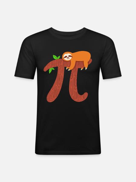 Sloth PI Math 3.14 - T-shirt près du corps Homme - noir