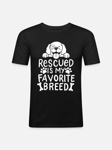 Refuge pour animaux association de protection des animaux sauvetage d'animaux - T-shirt près du corps Homme - noir