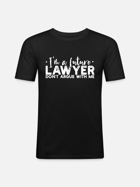 Law Law Student - Men's Slim Fit T-Shirt - black