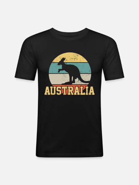 Australia - Men's Slim Fit T-Shirt - black