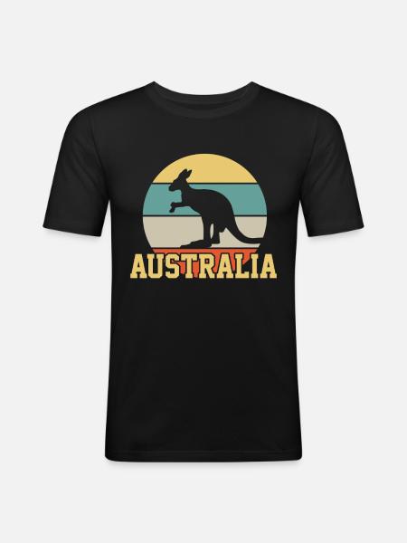 Australia - Men's Slim Fit T-Shirt - black