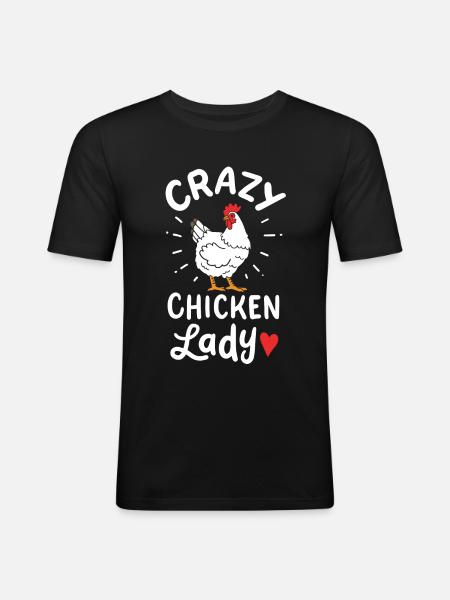 Chicken Lady - Men's Slim Fit T-Shirt - black