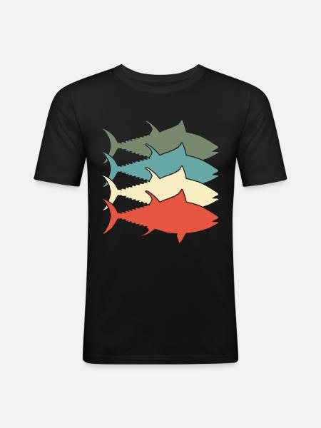 Fishing tuna offshore - Men's Slim Fit T-Shirt - black