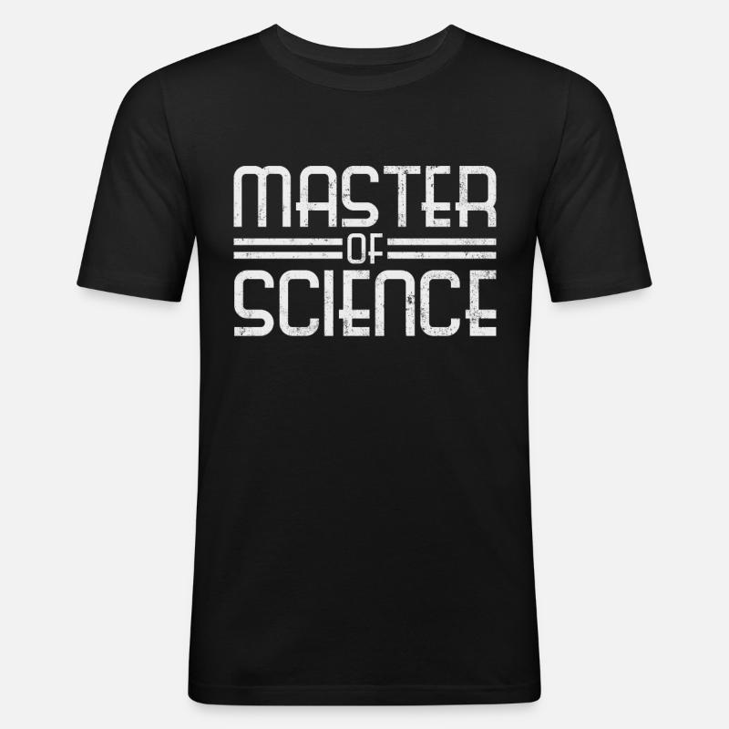 Master Abschluss - Männer Slim Fit T-Shirt - Schwarz