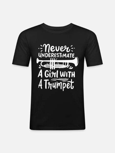 Trumpet Trumpeter - Men's Slim Fit T-Shirt - black