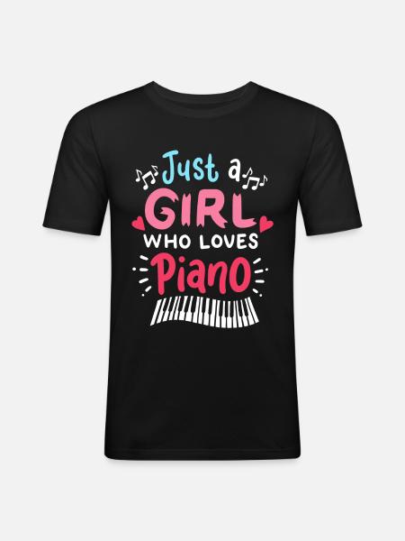 Piano piano - Men's Slim Fit T-Shirt - black