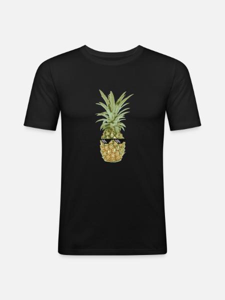Th .. Life pineapple gift idea - Men's Slim Fit T-Shirt - black