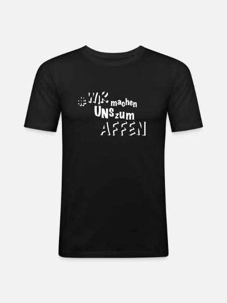 Stift & Block - Männer Slim Fit T-Shirt - Schwarz