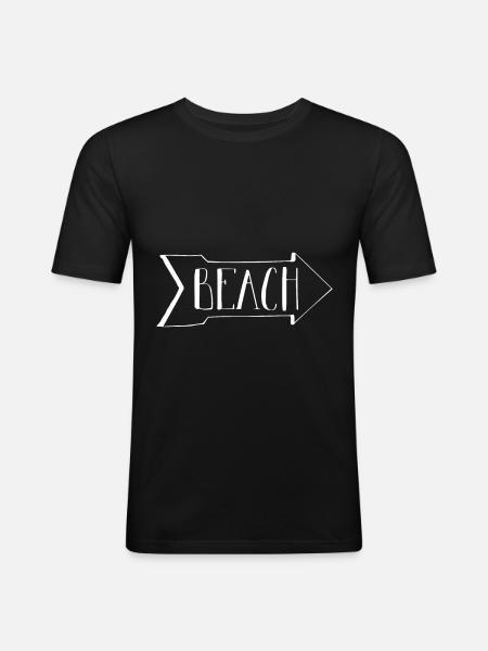 Beach - To The Beach - Men's Slim Fit T-Shirt - black