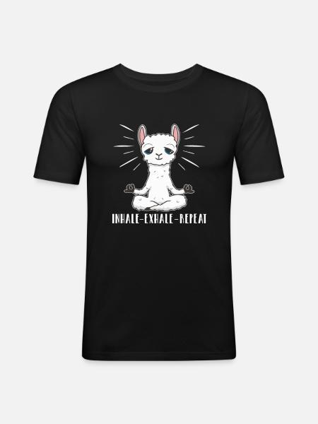 Inhale - Inhale - Repeat - Men's Slim Fit T-Shirt - black