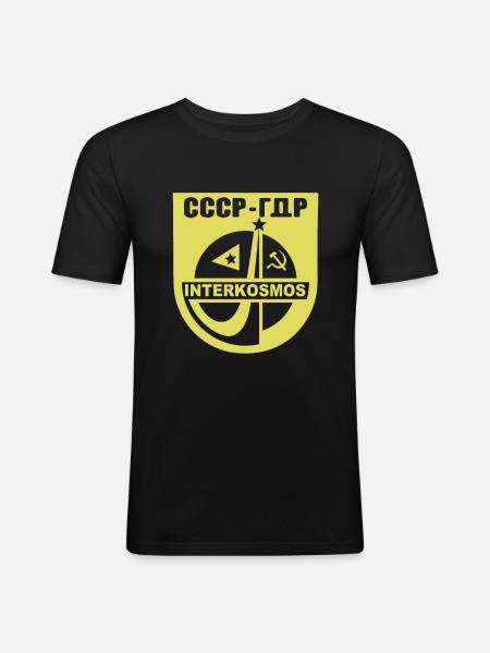 Intercosme spatial - T-shirt près du corps Homme - noir