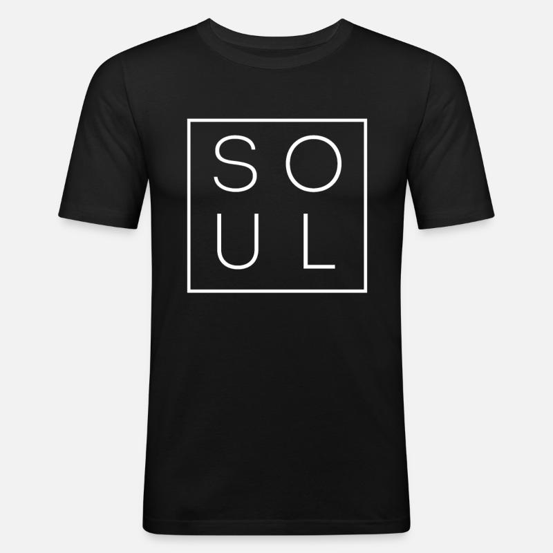 Seele - Männer Slim Fit T-Shirt - Schwarz