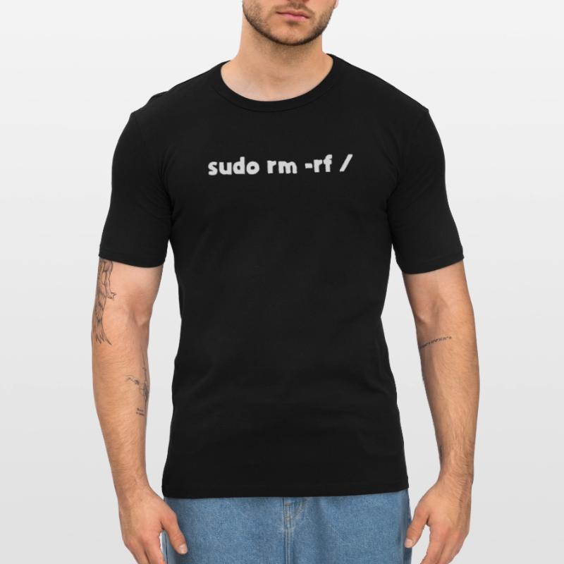 Linux sudo rm -rf programmer Men's Slim Fit T-Shirt