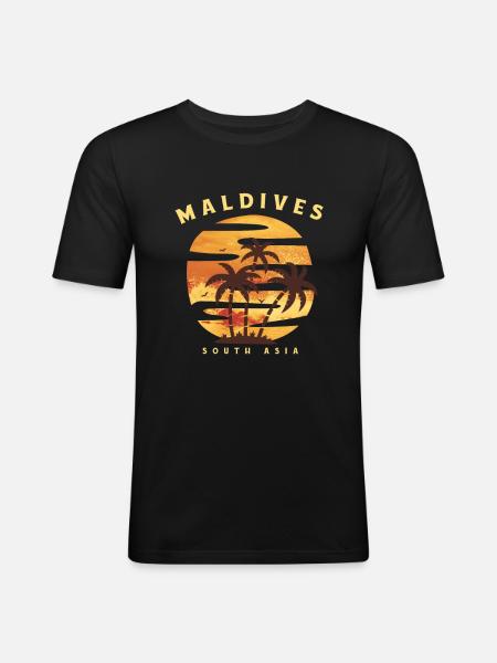 Maldives - Men's Slim Fit T-Shirt - black