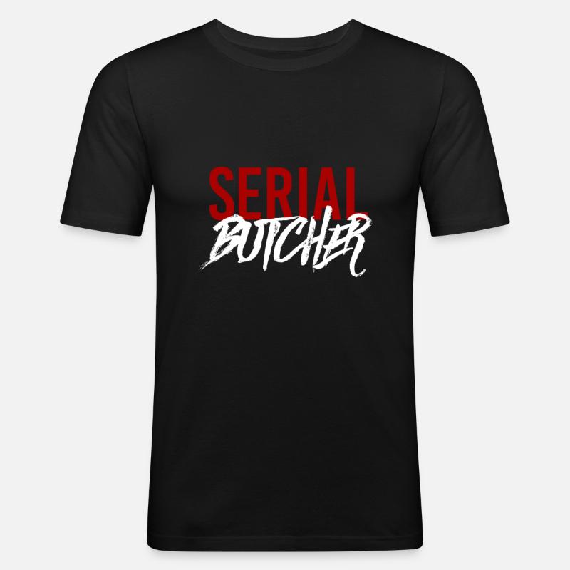 Serienschlächter - Männer Slim Fit T-Shirt - Schwarz