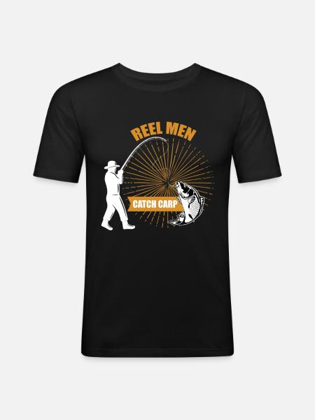 Pêche à carpes - T-shirt près du corps Homme - noir