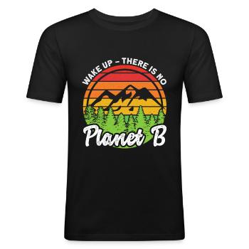 Tag der Erde Natur Umwelt Klimaschutz Klimawandel - Männer Slim Fit T-Shirt - Schwarz - Vorne - Nik (191cm)