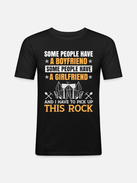 Geology Geologist Fossils - Men's Slim Fit T-Shirt - black