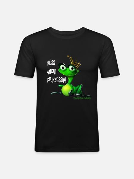 Froschkönig - Männer Slim Fit T-Shirt - Schwarz