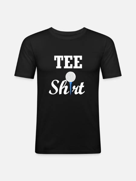 Tee Shirt Golf - Männer Slim Fit T-Shirt - Schwarz