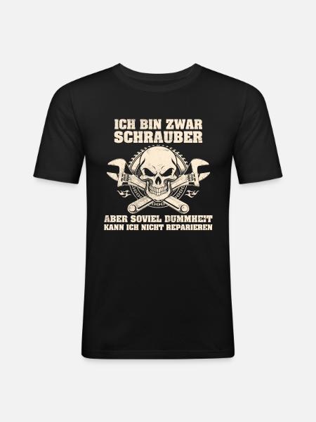 Ich bin Schrauber - Männer Slim Fit T-Shirt - Schwarz