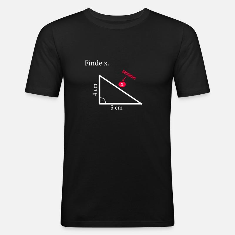 Find x Math Triangle - Men's Slim Fit T-Shirt - black
