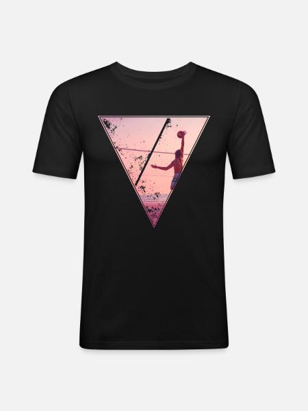 Beach - T-shirt près du corps Homme - noir