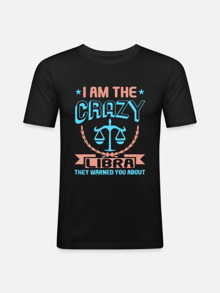 Libra zodiac sign - Men's Slim Fit T-Shirt - black