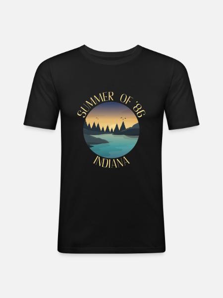Summer of '86 Indiana - Men's Slim Fit T-Shirt - black