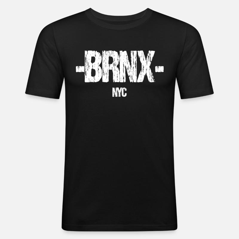 BRONX NYC - Maglietta aderente da uomo - nero