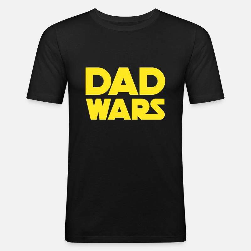 Dad Wars - Männer Slim Fit T-Shirt - Schwarz