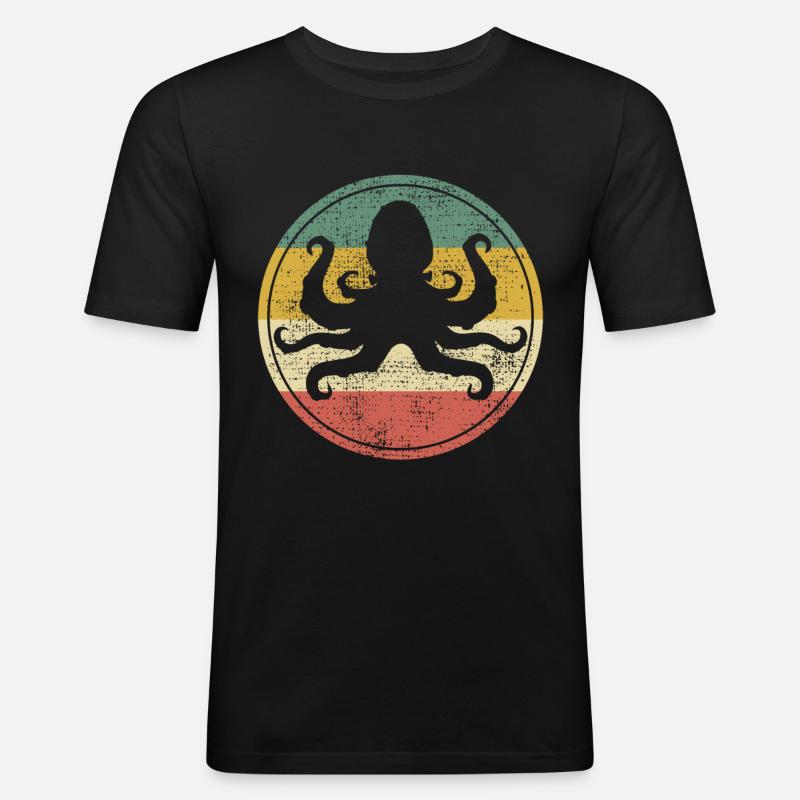 octopus - Men's Slim Fit T-Shirt - black