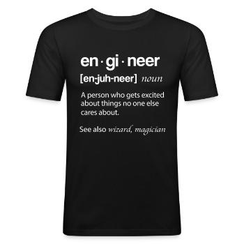 Engineer mechanical engineering - Men's Slim Fit T-Shirt - black - Front - Nik (191cm)