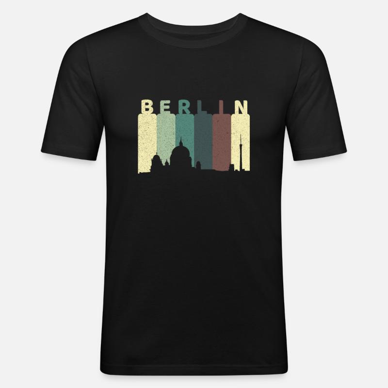 Berlin skyline - Men's Slim Fit T-Shirt - black