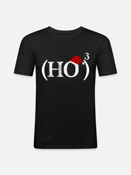 Noël maths drôle - T-shirt près du corps Homme - noir
