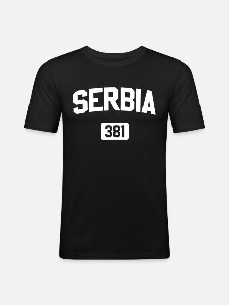 Serbian - Men's Slim Fit T-Shirt - black