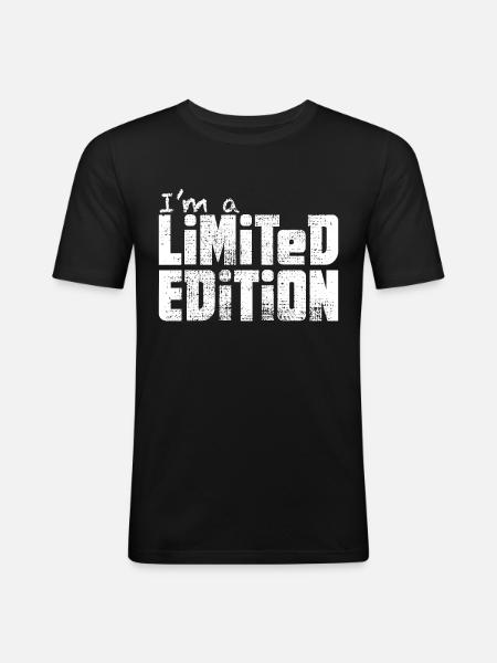 Coeur d'amour unique bébé - T-shirt près du corps Homme - noir