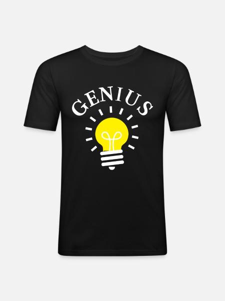 GENIUS SHIRT - Men's Slim Fit T-Shirt - black
